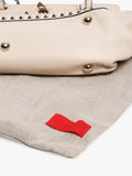 Pre-loved Valentino Rockstud shoulder bag cream leather, imported from the UK
