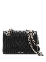 John Lewis Miu Miu Pre-loved Matelassé Leather Chain Bag Black- Buy online at McGrocer