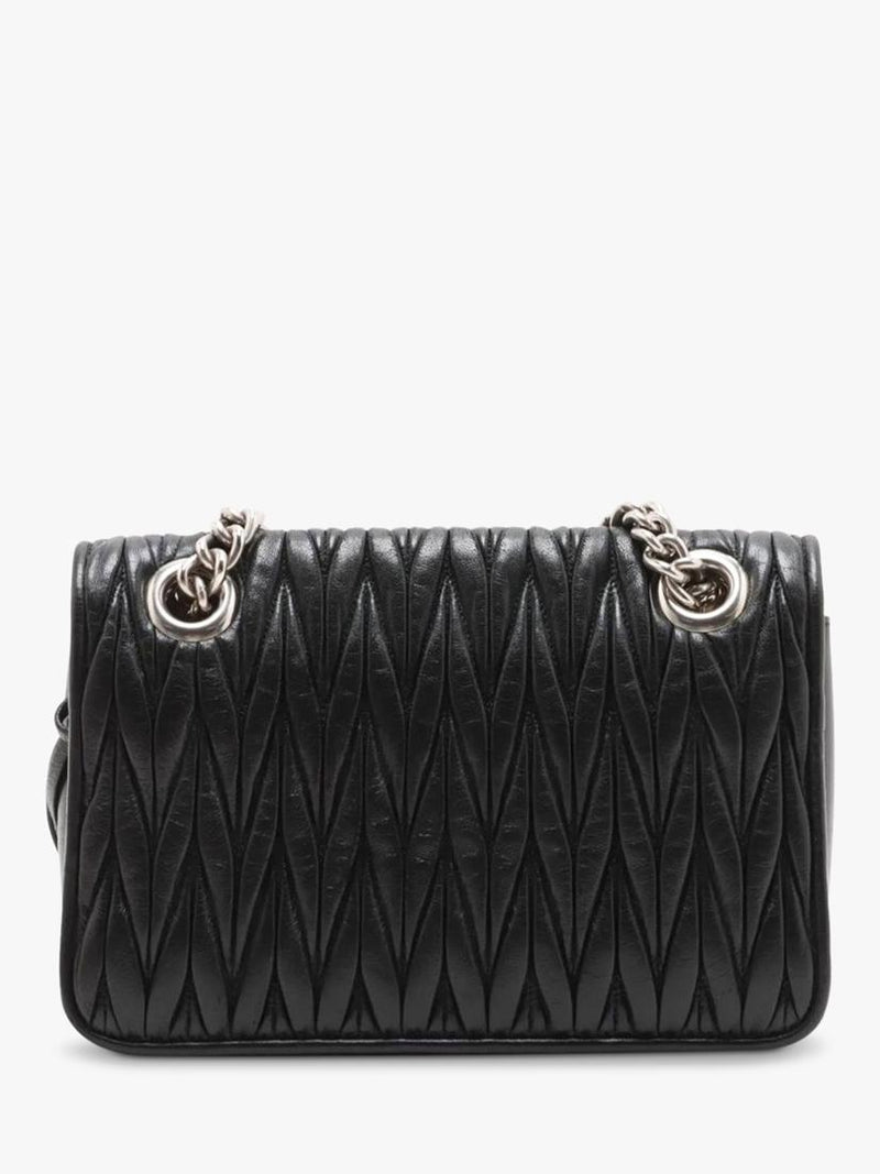 Miu Miu Matelassé leather chain bag black (British brand)