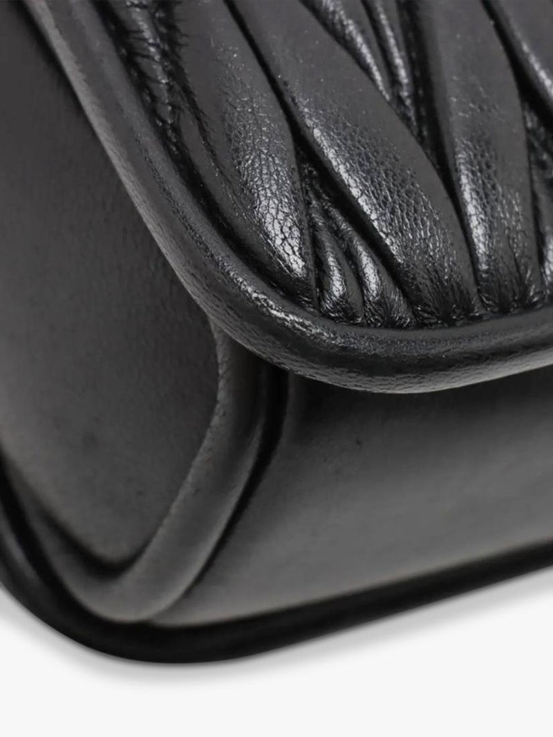 Miu Miu Matelassé leather chain bag black (British brand)