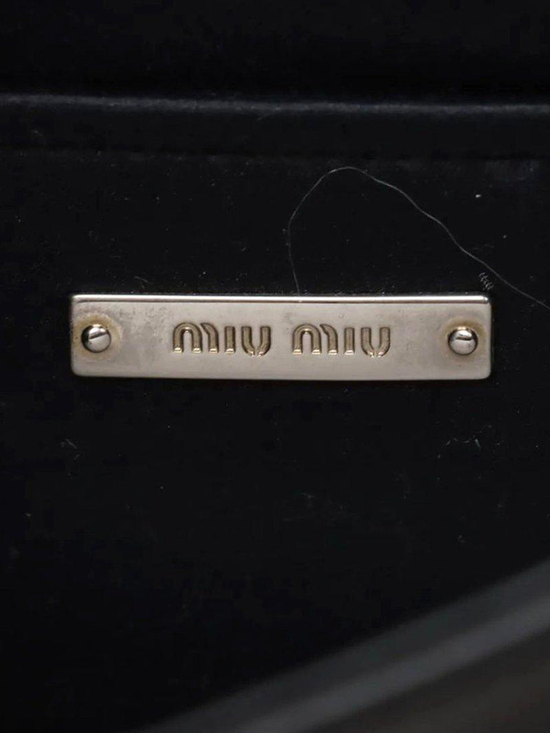 Miu Miu Matelassé leather chain bag black (British brand)