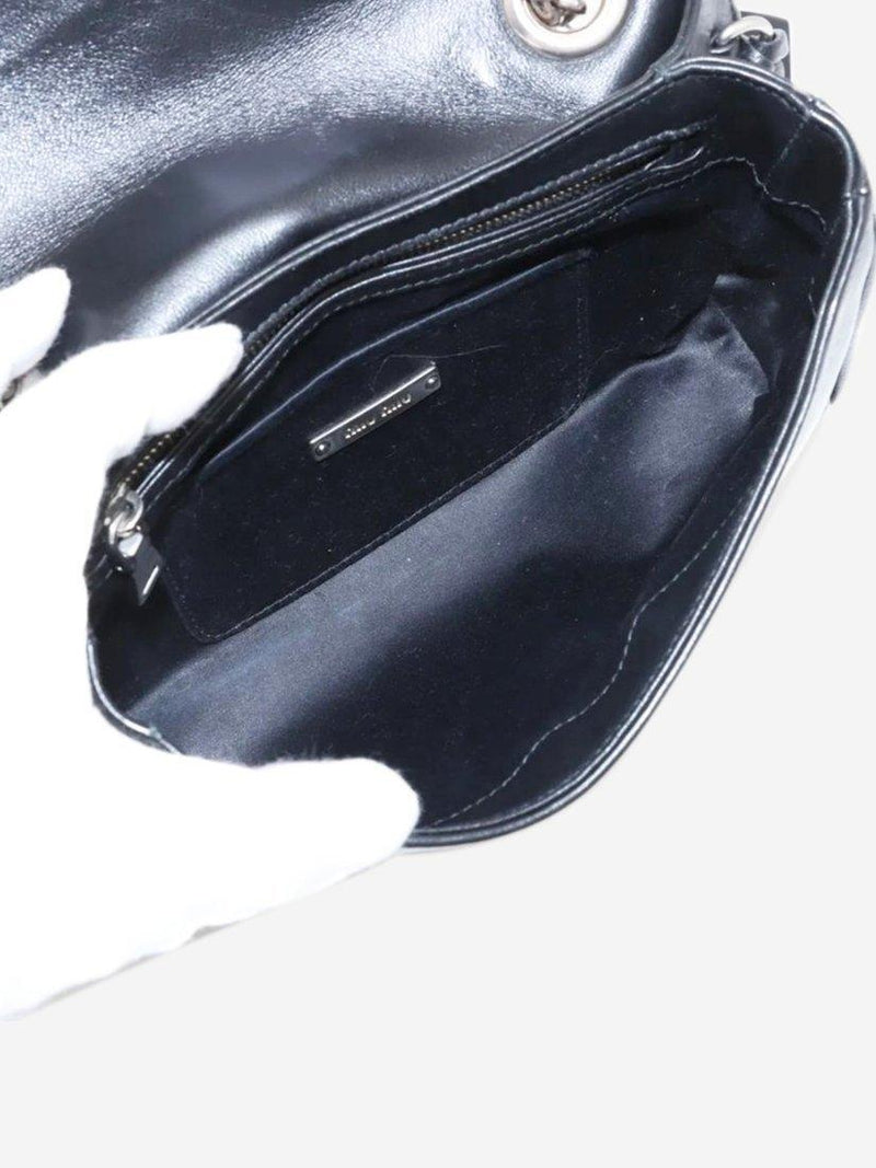 Miu Miu Matelassé leather chain bag black (British brand)