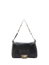 John Lewis Fendi Pre-loved Mama Baguette Leather Shoulder Bag, Black- Buy online at McGrocer