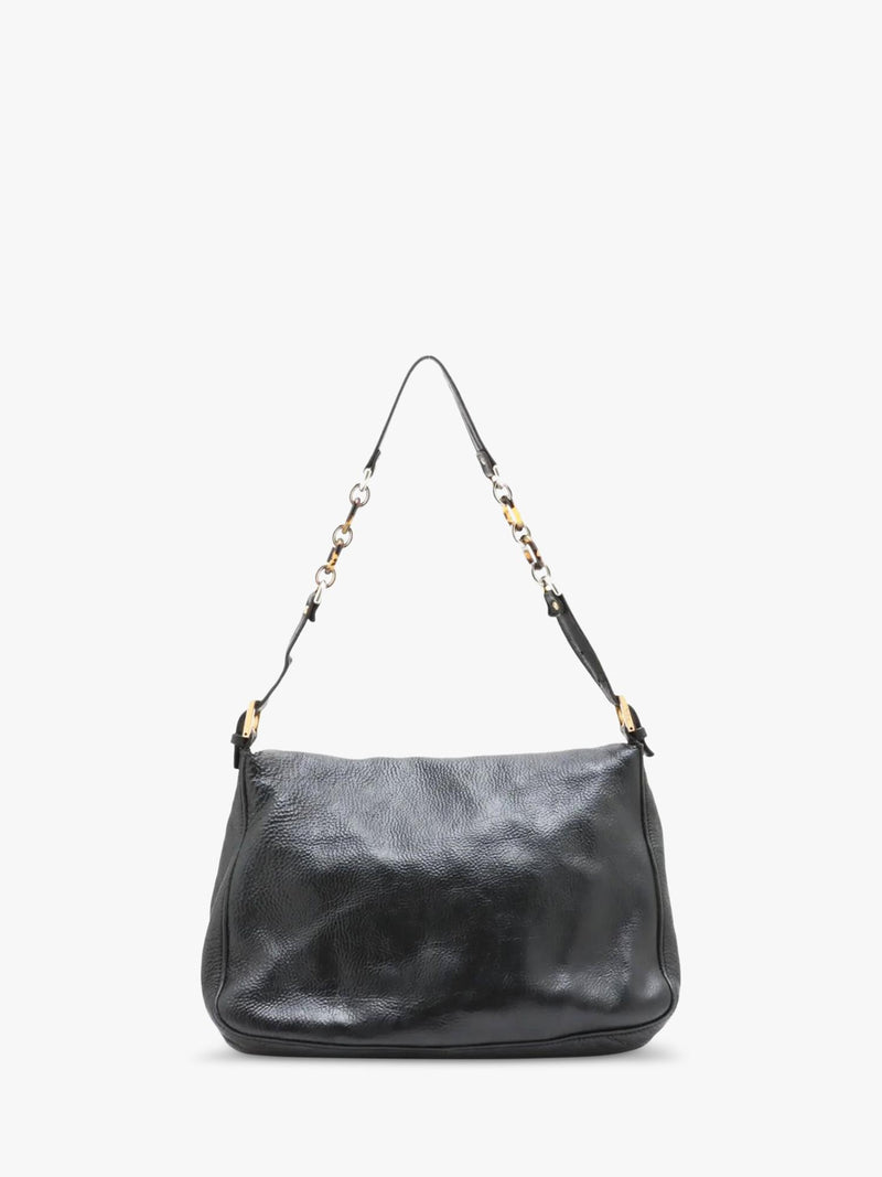 Fendi Mama Baguette shoulder bag black leather 33cm - British product