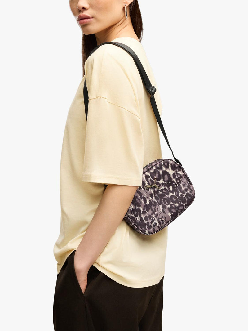 PUMA cross body bag black leopard print 1L - British product