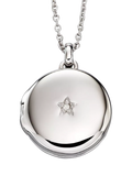 Little Star kids silver locket with diamond 38cm (British brand)