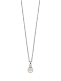 Little Star kids' Isla pearl pendant on silver chain (British brand)