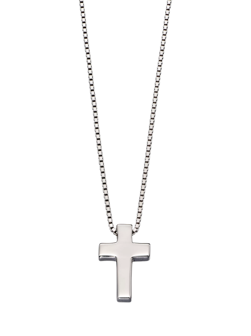 Little Star silver cross pendant necklace for boys - British product