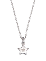 John Lewis Little Star Kids' Kirsty Silver Diamond Pendant Necklace with 38cm Chain- Buy online at McGrocer