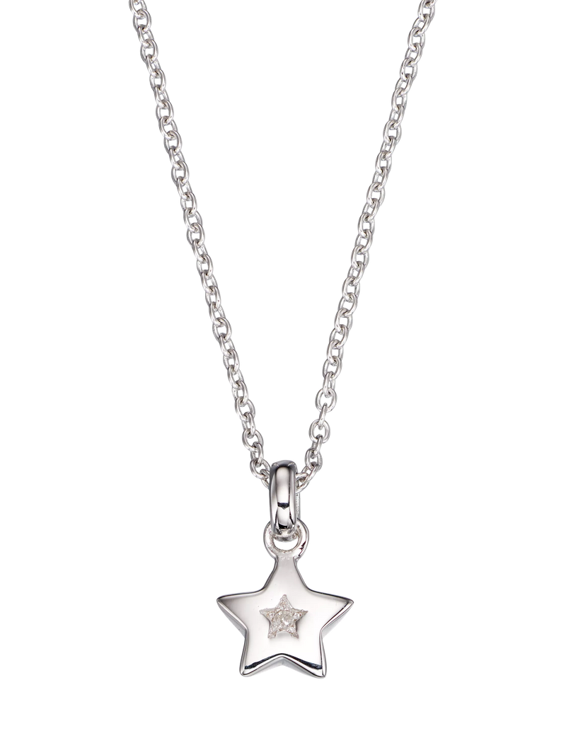 Little Star Kirsty pendant silver with genuine diamond, UK version