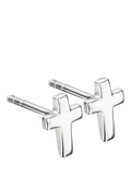 Little Star Eden cross stud earrings sterling silver - British product
