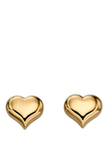 Little Star heart stud earrings gold 6.5mm - British product