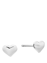 John Lewis Little Star Kids' Phoebe Heart Stud Earrings Silver- Buy online at McGrocer