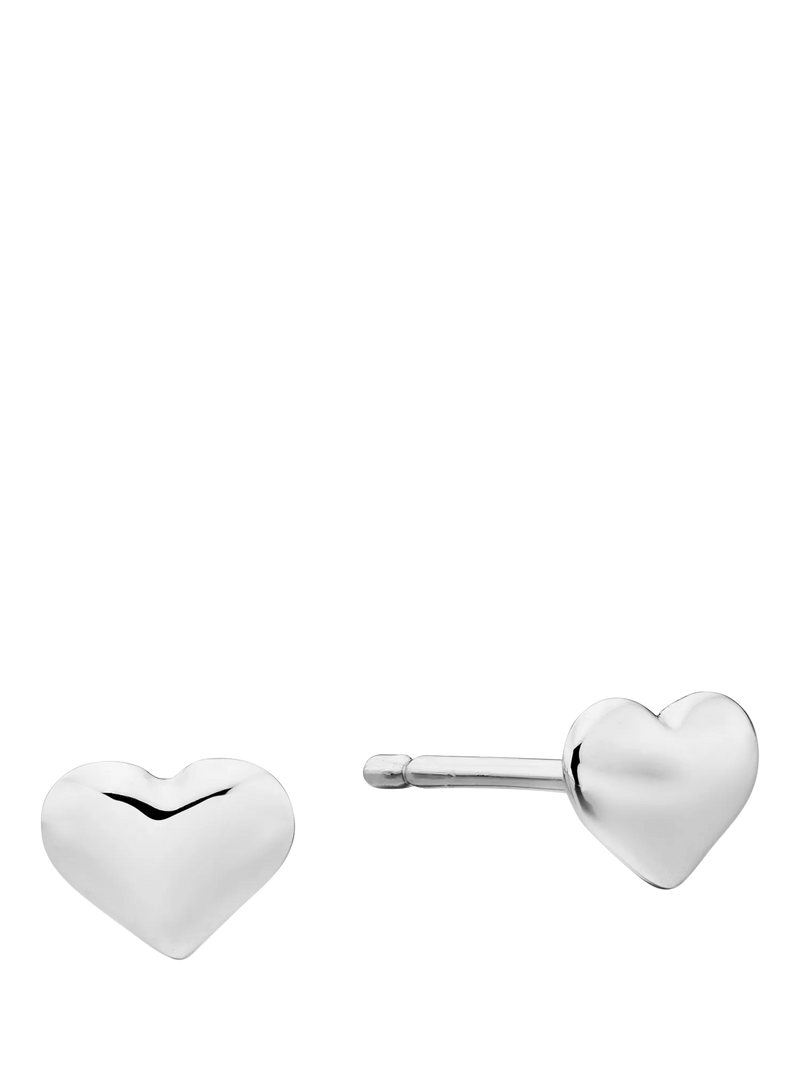 Little Star heart stud earrings sterling silver - (British brand)
