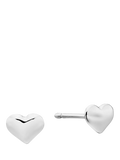 Little Star heart stud earrings sterling silver - (British brand)