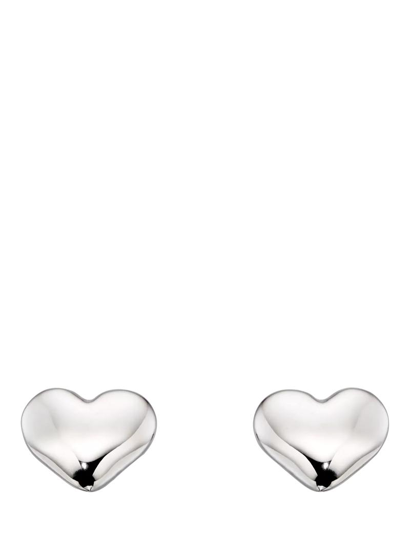 Little Star heart stud earrings sterling silver - (British brand)
