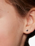 Little Star heart stud earrings sterling silver - (British brand)