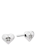 Little Star Suri diamond heart stud earrings (British brand)