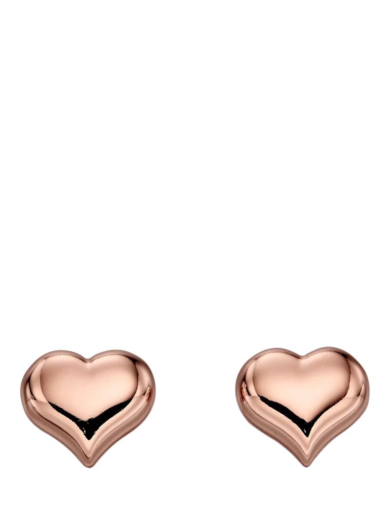 Little Star Kids' Emily Heart stud earrings rose gold, UK version