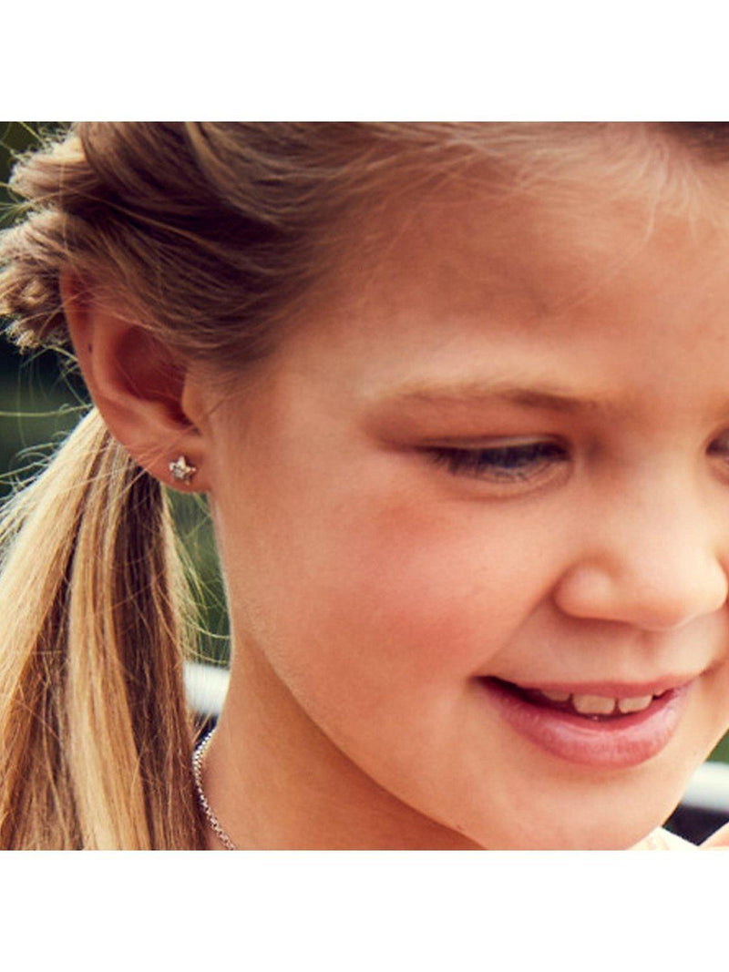 Little Star silver star stud earrings, UK version