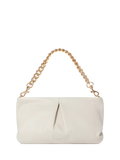 Osprey London Carina Luxe leather shrug bag light stone - British product