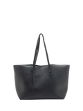 Pre-loved SAINT LAURENT black leather tote bag with gold hardware - British product