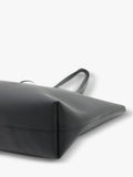 Pre-loved SAINT LAURENT black leather tote bag with gold hardware - British product