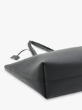 Pre-loved SAINT LAURENT black leather tote bag with gold hardware - British product