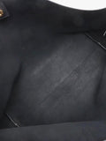 Pre-loved SAINT LAURENT black leather tote bag with gold hardware - British product