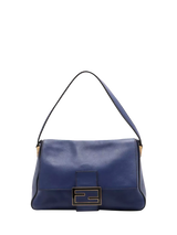 John Lewis Pre-loved Fendi Big Mama Leather Shoulder Bag, Blue- Buy online at McGrocer