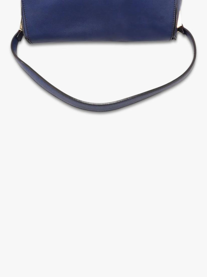 Fendi Big Mama blue leather shoulder bag (British brand)