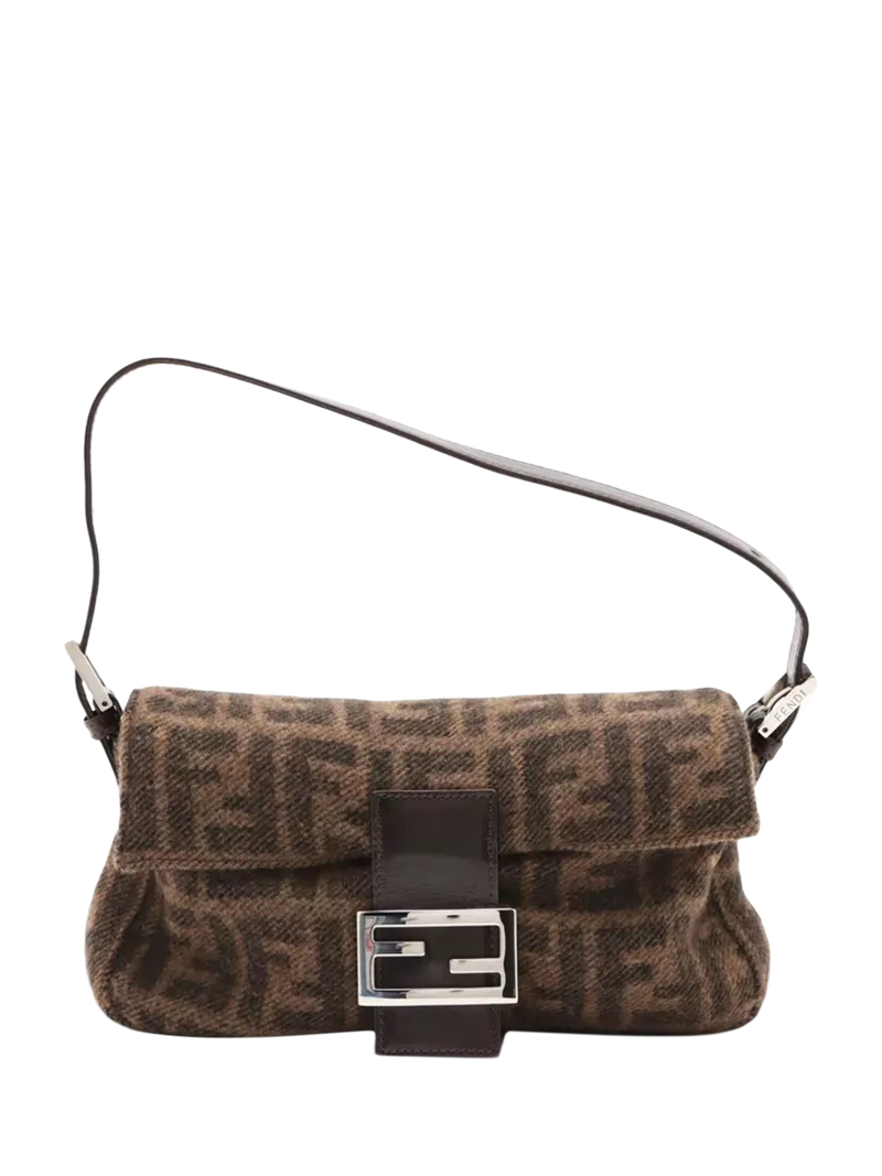 Fendi wool baguette bag brown, UK version