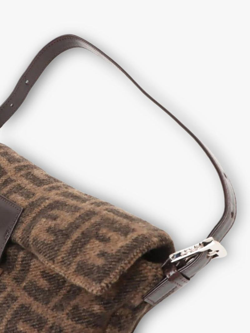 Fendi wool baguette bag brown, UK version