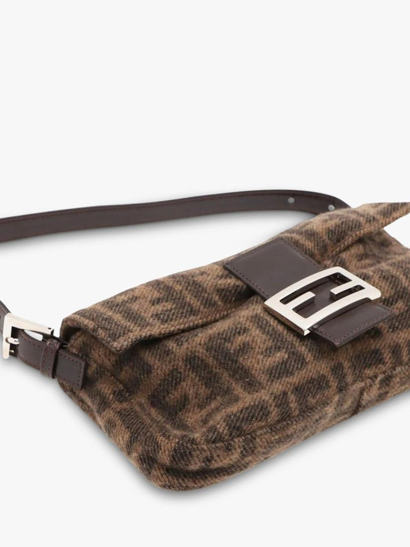 Fendi wool baguette bag brown, UK version