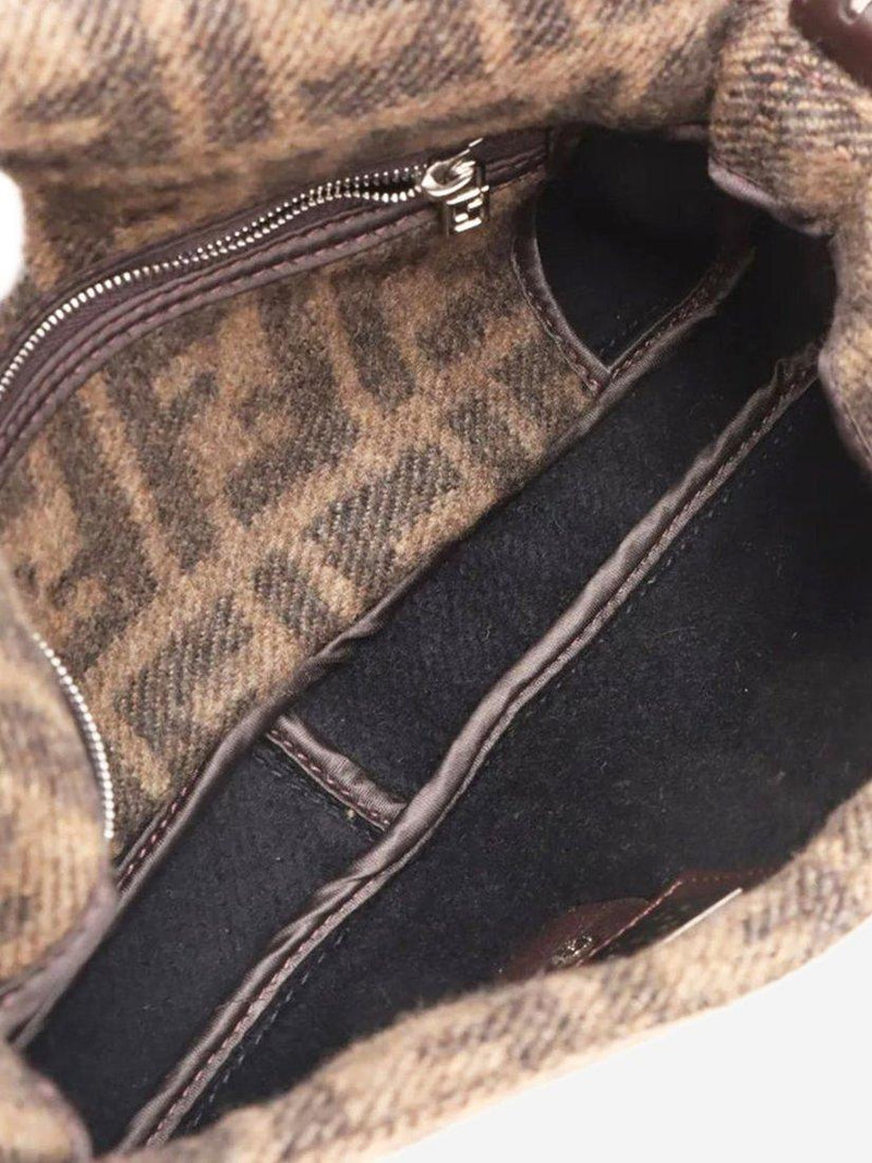 Fendi wool baguette bag brown, UK version