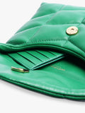 SAINT LAURENT green Loulou quilted leather clutch bag - British product