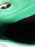 SAINT LAURENT green Loulou quilted leather clutch bag - British product