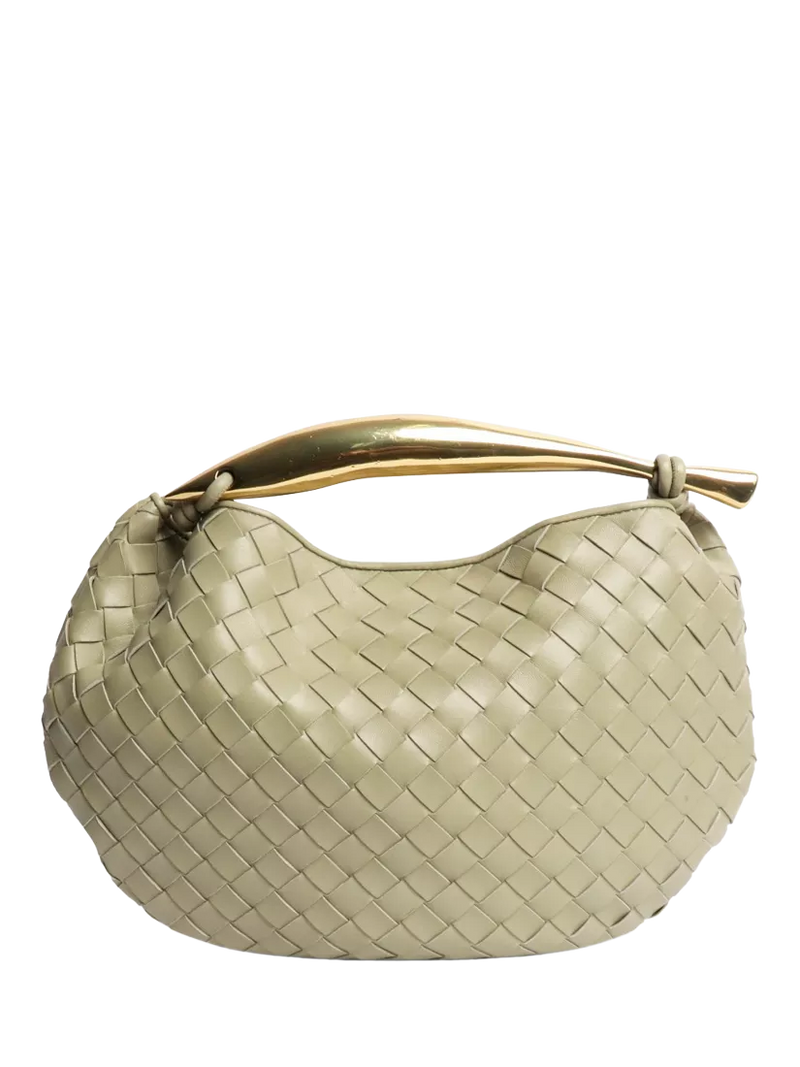 Bottega Veneta Sardine top handle bag sage green lambskin, UK version