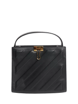 John Lewis Pre-loved Off-White Leather Crossbody Tote Bag, Black- Buy online at McGrocer