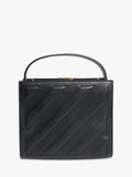 Pre-loved Off-White black leather crossbody tote - British product