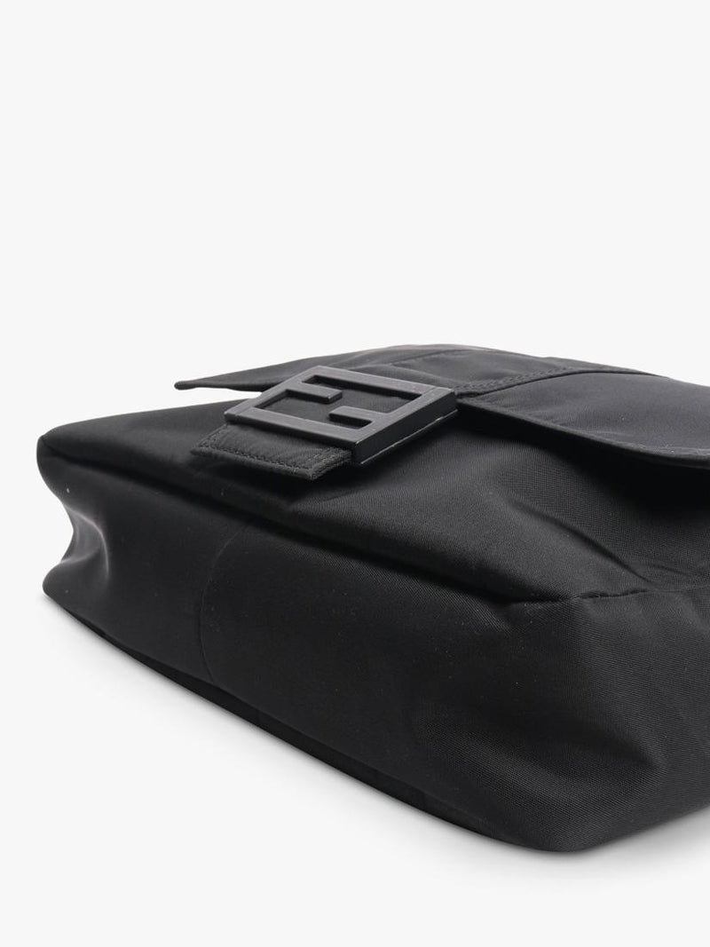 Fendi black nylon baguette bag pre-loved - British product