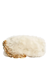 John Lewis Bottega Veneta Cream Shearling Shoulder Bag- Buy online at McGrocer
