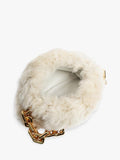 Pre-loved Bottega Veneta cream shearling bag with gold chain, UK version