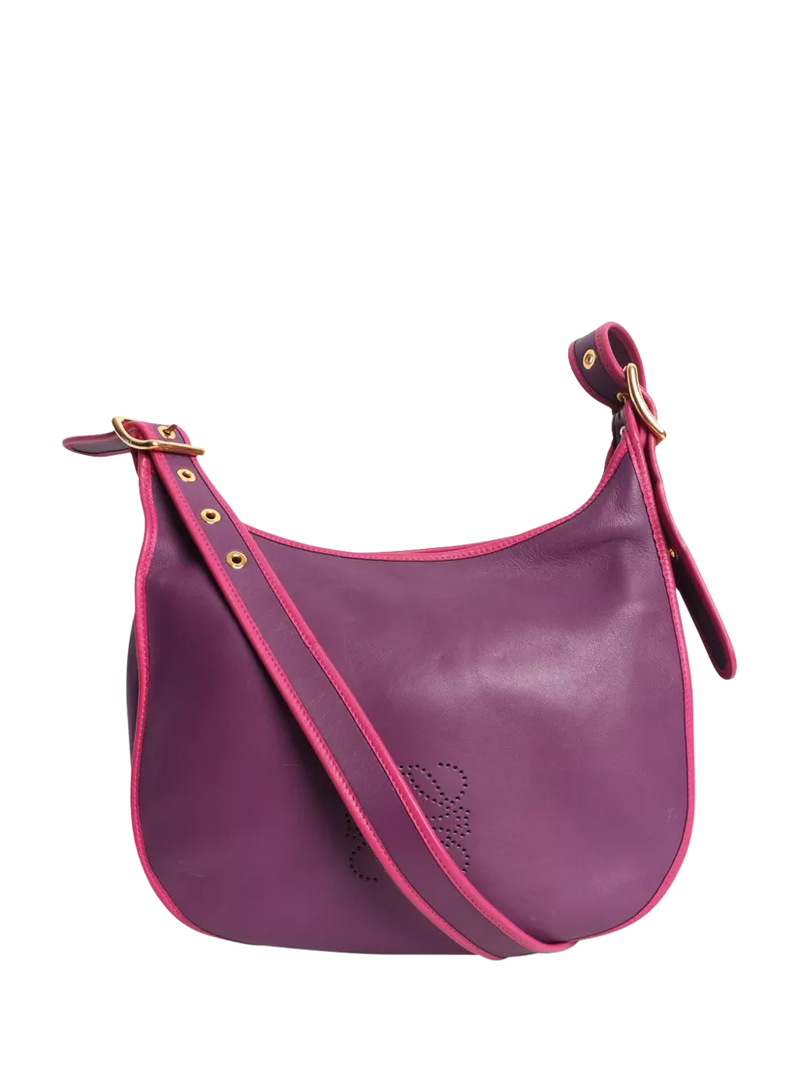 Pre-loved LOEWE purple shoulder bag, imported from the UK