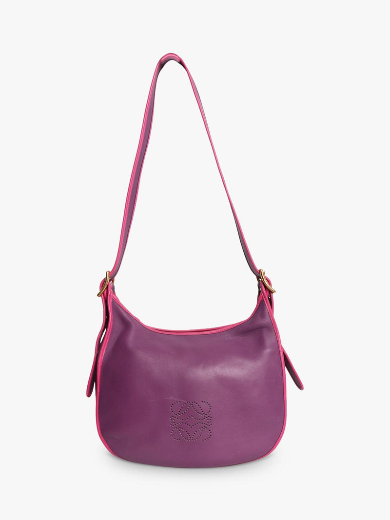 Pre-loved LOEWE purple shoulder bag, imported from the UK
