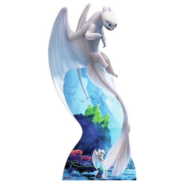 Dreamworks Light Fury Dragon cardboard cutout 194x96x15cm (British brand)