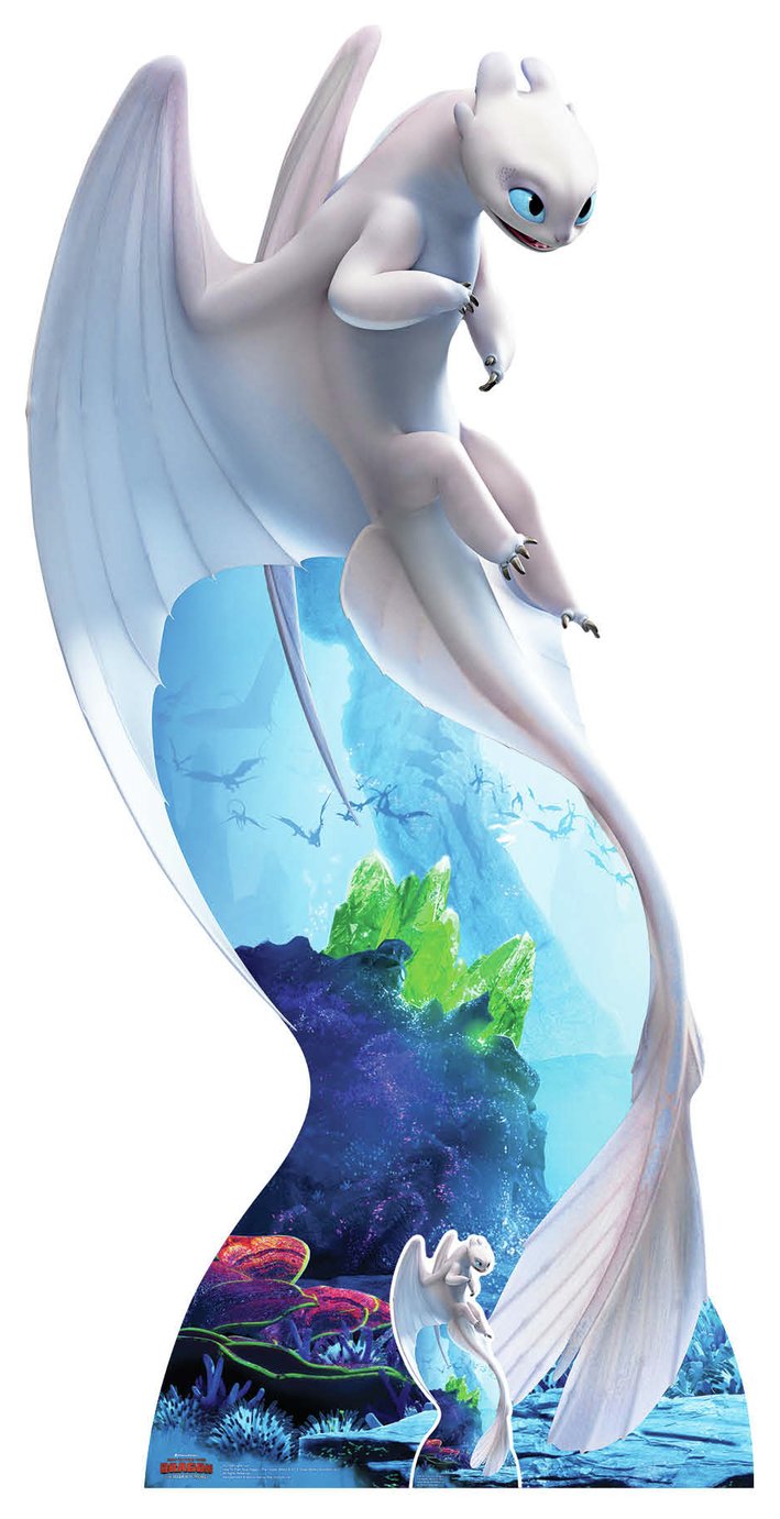 Dreamworks Light Fury Dragon cardboard cutout 194x96x15cm (British brand)