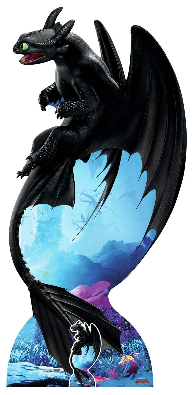 Dreamworks Toothless Night Dragon cardboard cutout 194x92x15cm (British brand)