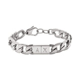 Armani Exchange men's stainless steel chain bracelet (British brand)