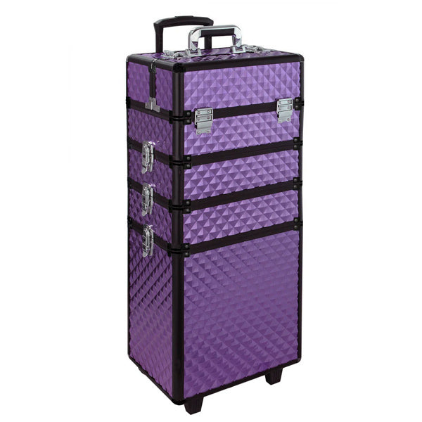 Livingandhome 4 in 1 Professional Makeup Train Case 33x23x76cm, UK version